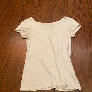 White, low cut blouse